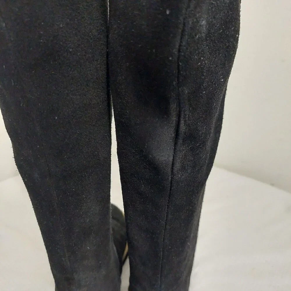 Inca Boot Company Electra Zora Over-The-Knee  Suede Embroidered Boots Black Sz 9